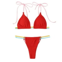 Idoravan kupaći kostim za žene modni modni seksi solidni kupaći kostima bikini split kupaći set