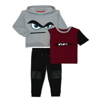 Djeca iz Garimals Boys Dino Hoodie, majica i jogger set, 3-komad, veličine 4-10