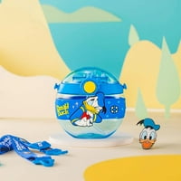 Ljetni Disney Nova dječja plastična slamna šalica Blue Donald Duck 420ml