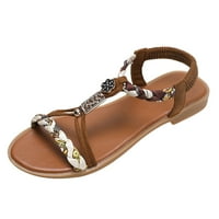 Sandale od sandale, ženske elegantne ljetne ravne sandale od prave kože, ljetne Ležerne sandale, cipele za hodanje