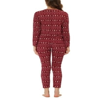 Jedinstvene ponude Ženska pidžama mekana noćna odjeća s okruglim vratom _ Kompleti Pidžama za spavanje