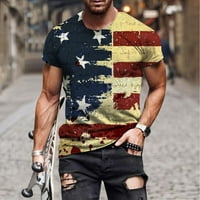 4. srpnja domoljubne majice za muškarce majice kratkih rukava Majice američke zastave vojnička majica Majice za