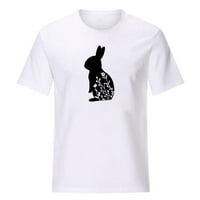 Ženske sretne uskrsne majice zečeva zečja grafička majica Smiješno pismo tiskane košulje kratki rukavi vrhovi