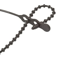 Kabelske vezice za višekratnu upotrebu u crnoj boji s perlicama od 24 - pakiranje