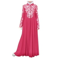 Ženske haljine Plus size rasprodaja modna ženska muslimanska haljina Islamska čipkasta Maksi haljina s dugim rukavima
