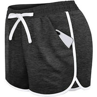 Ženske Ležerne kratke hlače s elastičnim pojasom S vezicama i džepom