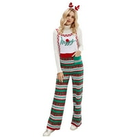 Ženske hlače u prodaji Plus size ženske jesenske i zimske pletene hlače labavi božićni pleteni kombinezoni sa