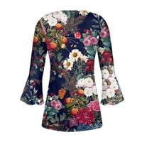 Majice na kopčanje za žene, tunika s cvjetnim printom, ljetni topovi, elegantne Ležerne proljetne bluze s rukavima