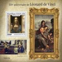 Togo-talijanski umjetnik Leonardo Da Vinci - markirani suvenirni list-9220131 92