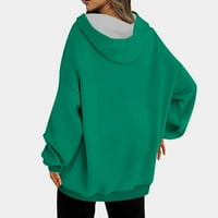 BRGLOPF Ženske predimenzionirane kapuljače dugi rukavi ležerni kapusni kapci za ramene ležerne pulover za izvlačenje