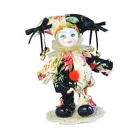 Smiješna lutka Harlekin porculanska figurica poklon za Valentinovo model lutke klauna za ukrašavanje za Noć vještica