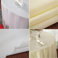 Okrugli stolnjak-sjajni pokrivač stola za ukrašavanje svadbenog domjenka, božićne zabave, švedskog stola, linija