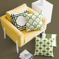 wofedyo home dekor jastuk poklopac proljetni zeleni retro geometrijski jastuk jastuk pokrivač američkog stila