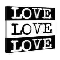 Wynwood Studio tipografija i citati zidne umjetničke platnene otiske 'Phylum Design - cenzurirana ljubav' Ljubavni