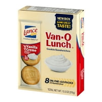 Lance van-o ručak vanilije CR & acuteme kolačići, 1. Oz., Grof