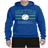 Divlji Bobby City of Seattle Baseball Fantasy Fan Sports Unise Hoodie Twie majica, kraljevska, mala