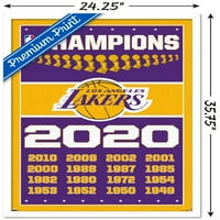 Zidni plakat Los Angeles Lakersa - prvaci, 22.375 34