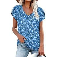 Ženske Ležerne majice s printom, majice s naramenicama u obliku slova A, bluza, majica kratkih rukava, ljetna