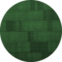 Moderni prostirke za sobe okruglog oblika s apstraktnim uzorkom smaragdno zelene boje, promjera 5 inča