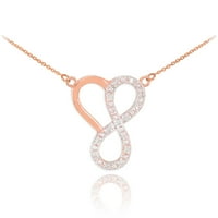 ogrlica srce beskonačnosti 14k dijamantna ogrlica srce beskonačnosti 14k dijamantna ogrlica od ružičastog zlata: