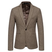 Duge jakne za muškarce za muškarce Business casual s jednim grudima modno odijelo Business casual odijelo vuna