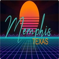 Memphis Teksas naljepnica naljepnica Retro neonski dizajn