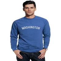 Daxton Washington Sweatshirt Athletic Fit pullover Crewneck French Terry tkanina, crna dukserica crvena slova,