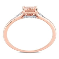 Carat T.G.W. Morganite i Carat T.W. Dijamantni 10K ružičasti zaručnički prsten