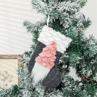 rasprodaja božićnih čarapa, Božićni ukrasi štake bezlična lutka patuljak Djed Mraz božićne čarape Privjesak
