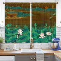 Kuhinjske zavjese dekor prozorskih zavjesa kratka ploča Topper luksuzne zavjese džep za šipku rustikalni baldahin