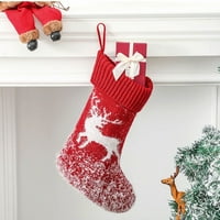 Nova godina privjesak privjesak Dekor Party Opskrba Snowflake Xmas Poklon Sretan božićni čarape Držači poklona