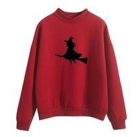 TrendVibe Womens pulover ženski ležeran Halloween dugi rukavi pulover pulover crtani zglob dugi rukavi božićni