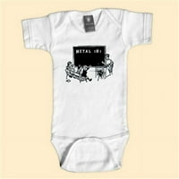 Pobunjenička tinta Baby 393W - Metal 101- Bijela donja majica - 12- mjeseci