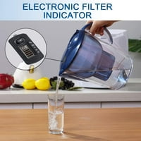 HOMMOO 3,5L bacač filtra vode s indikatorom elektroničkog filtra, standardnim filtrima, BPA Free