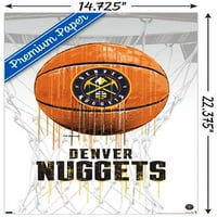 Denver Nuggets - plakat za košarku s kapljicama, 14.725 22.375