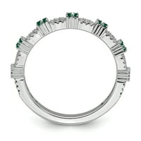Skupljivi izrazi, prsten od srebra sa smaragdom i dijamantom