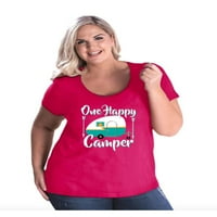 Curvy majica za žensku veličinu - jedan sretan kamper