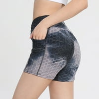 Joga kratke hlače s džepovima za žene Plus size ženske vježbe za uvlačenje trbuha fitness trčanje joga hlače visokog