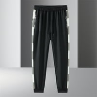 991 muške hlače muške Ležerne sportske hlače za fitness s krpama za izgradnju tijela s kožnim džepovima pune dužine,