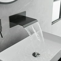 Moderna zidna slavina za kupaonicu s vodopadom pravokutnog oblika s jednom ručkom u bronci utrljanoj uljem