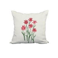 Cvjetni jastuk za bacanje od poliestera rust Narcis s teksturom platna