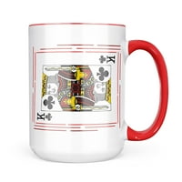 Kralj klubova neonblond-poklon u obliku šalice za kartašku igru Kralj za ljubitelje kave i čaja