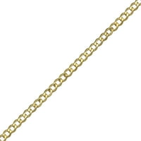 Sjajne fini nakit 10K Žuta zlatna ogrlica Kubanska lančana ogrlica, 20