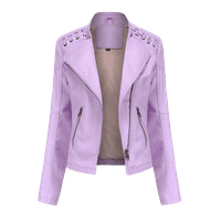 Jesensko-zimska jakna s reverom, biciklistička kratka jakna s patentnim zatvaračem, ošišani ženski punk Kaputi,