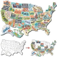 Karta putovanja Američkih Država s naljepnicama