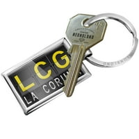 Privjesak za ključeve s kodom zračne luke airport za La Corunu
