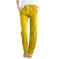 Gathrrgyp kratke hlače za ženske klirens $ +, ženske ležerne hlače široke noge solidne elastične struke labave