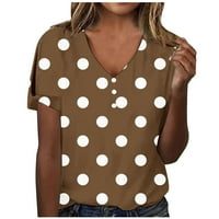 Ženske košulje, košulje kratkih rukava, bluze od tunike s izrezom u obliku slova a, košulje od 2 inča