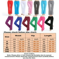 Ženske joga hlače a-line Tajice s ravnim nogavicama donji dio visokog struka jednobojne hlače za trčanje u punoj