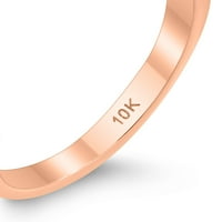 Ženski ovalni smaragdni prsten od 10k ružičastog zlata od 10k